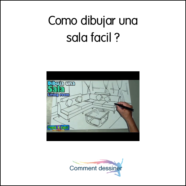 Como dibujar una sala facil